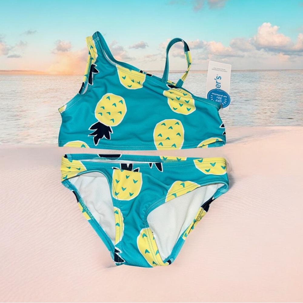 Carter's Yellow and Blue Pineapple Bikini Girls 6/6X